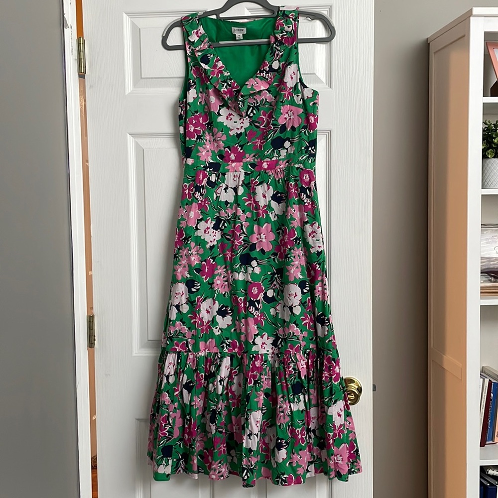 Sleeveless floral JCrew dress size 6